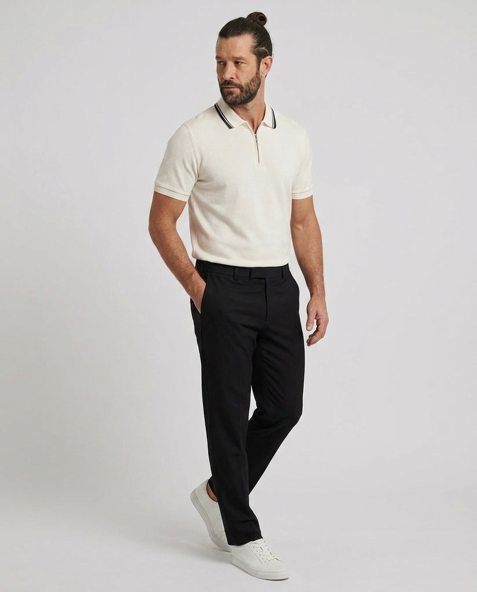 De Signature Zip Polo