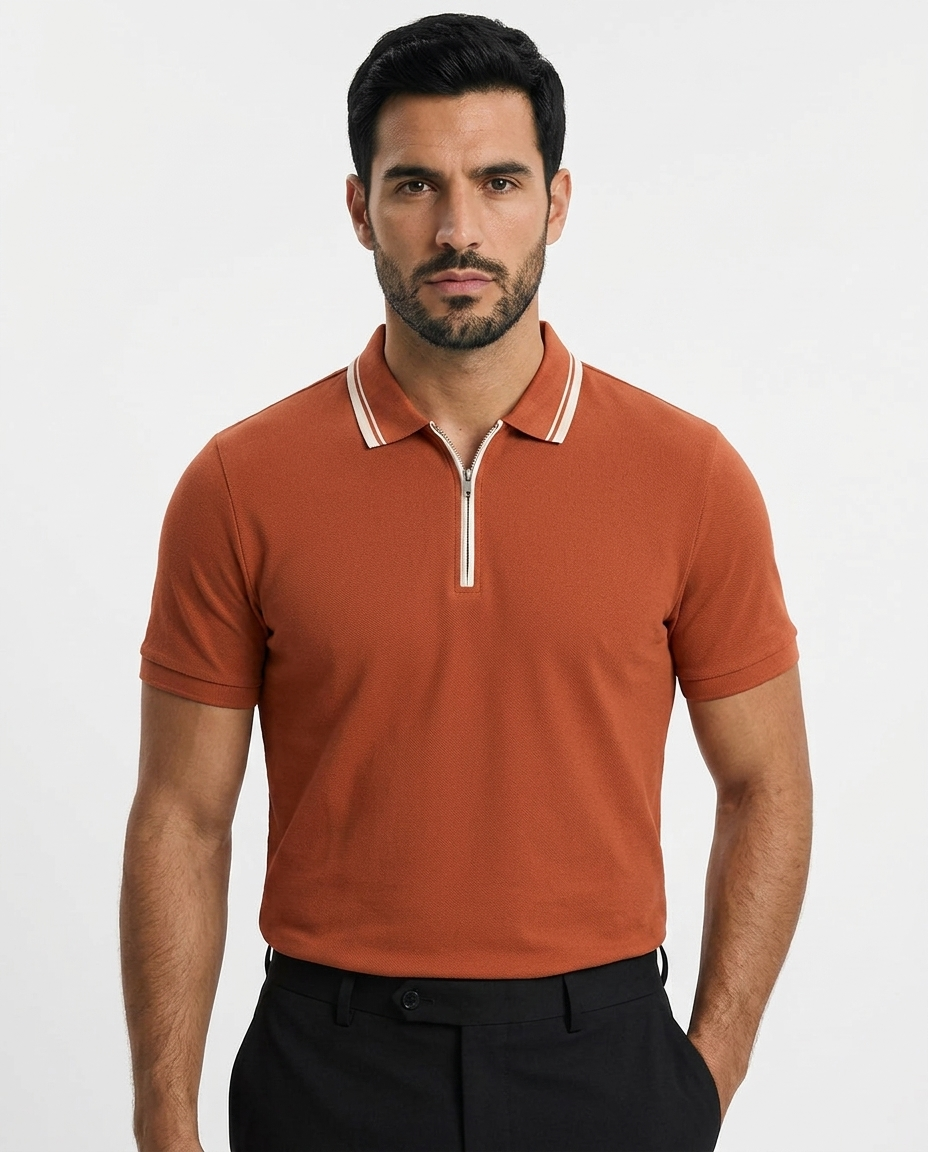 De Signature Zip Polo