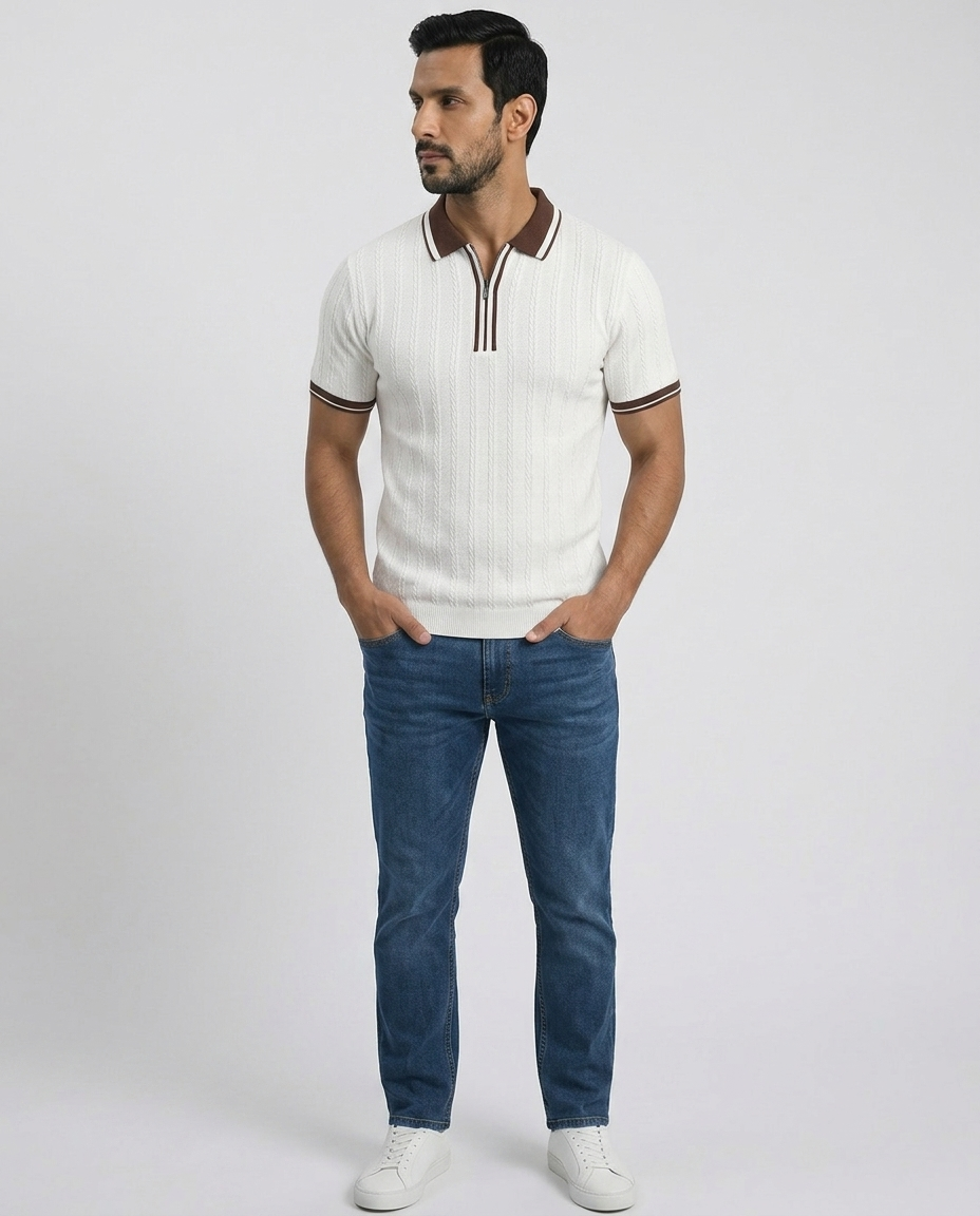 De Heritage Gebreide Polo