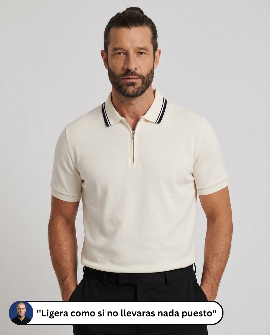 De Signature Zip Polo