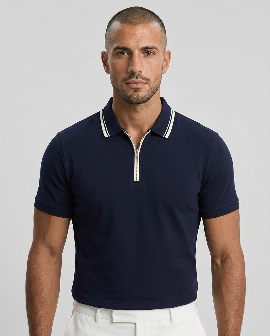 De Signature Zip Polo